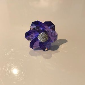 Italian Made purple glass ring